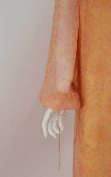 1960s Treacy Lowe Silk Chiffon Maxi gown