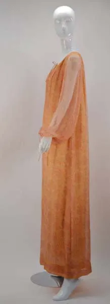 1960s Treacy Lowe Silk Chiffon Maxi gown