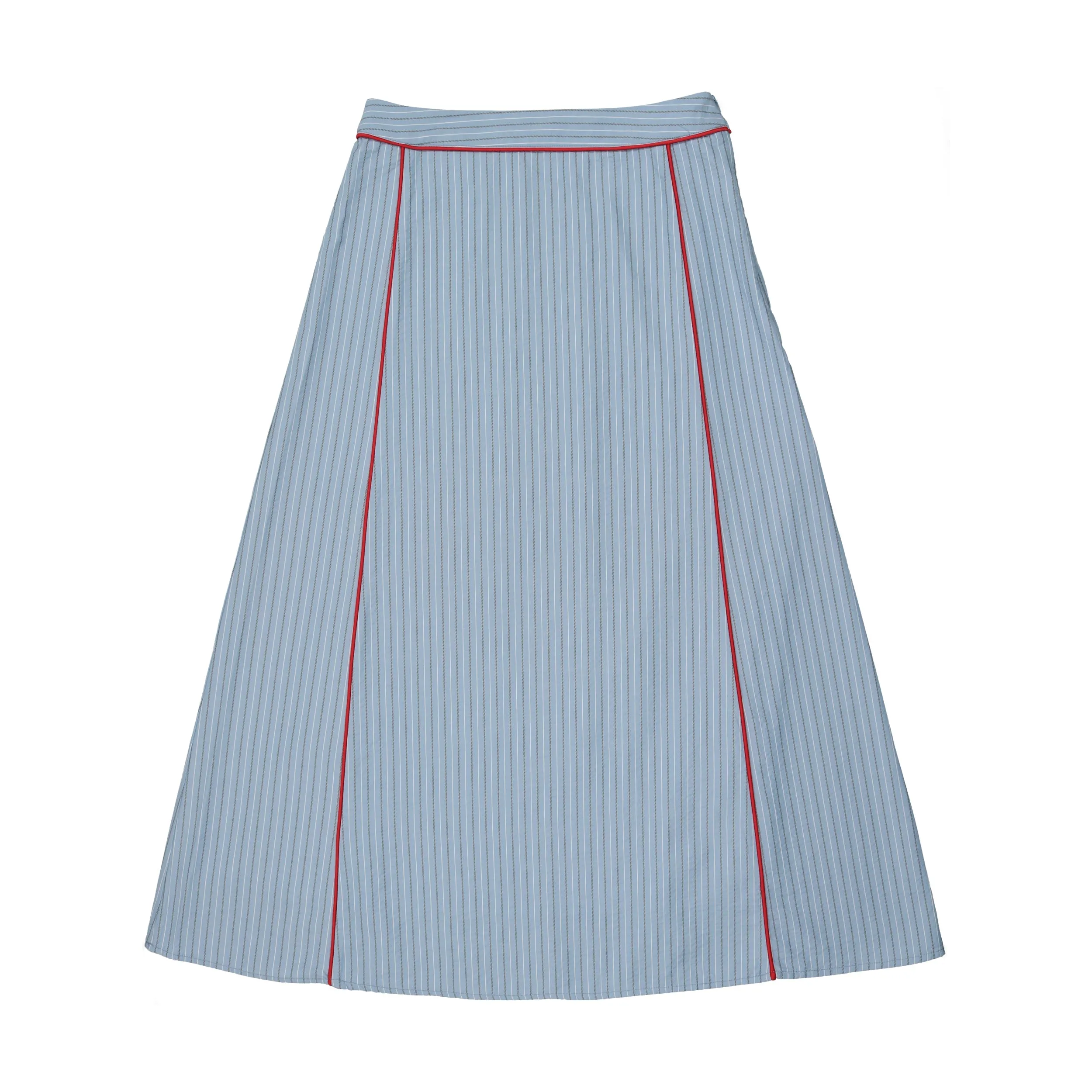 A-Line Striped Maxi SKirt