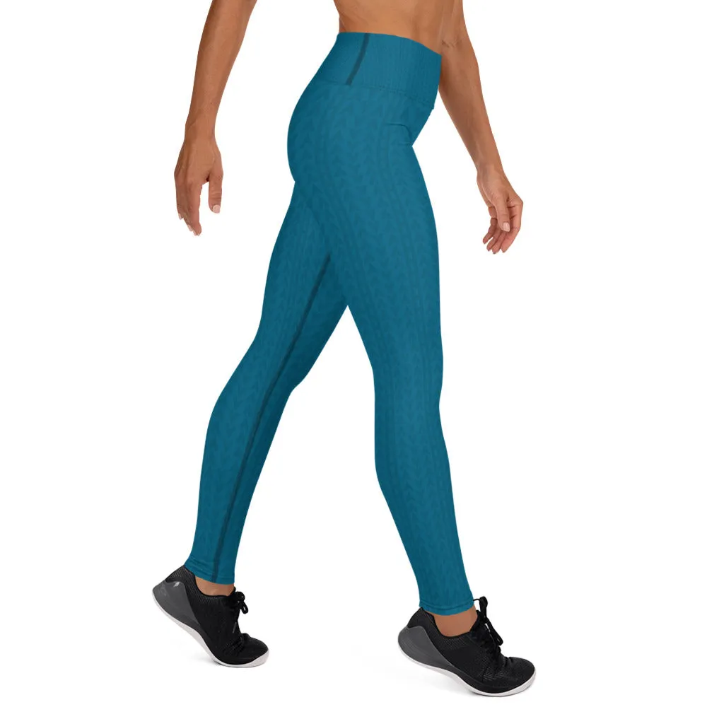 Aegean Blue High Waist Leggings