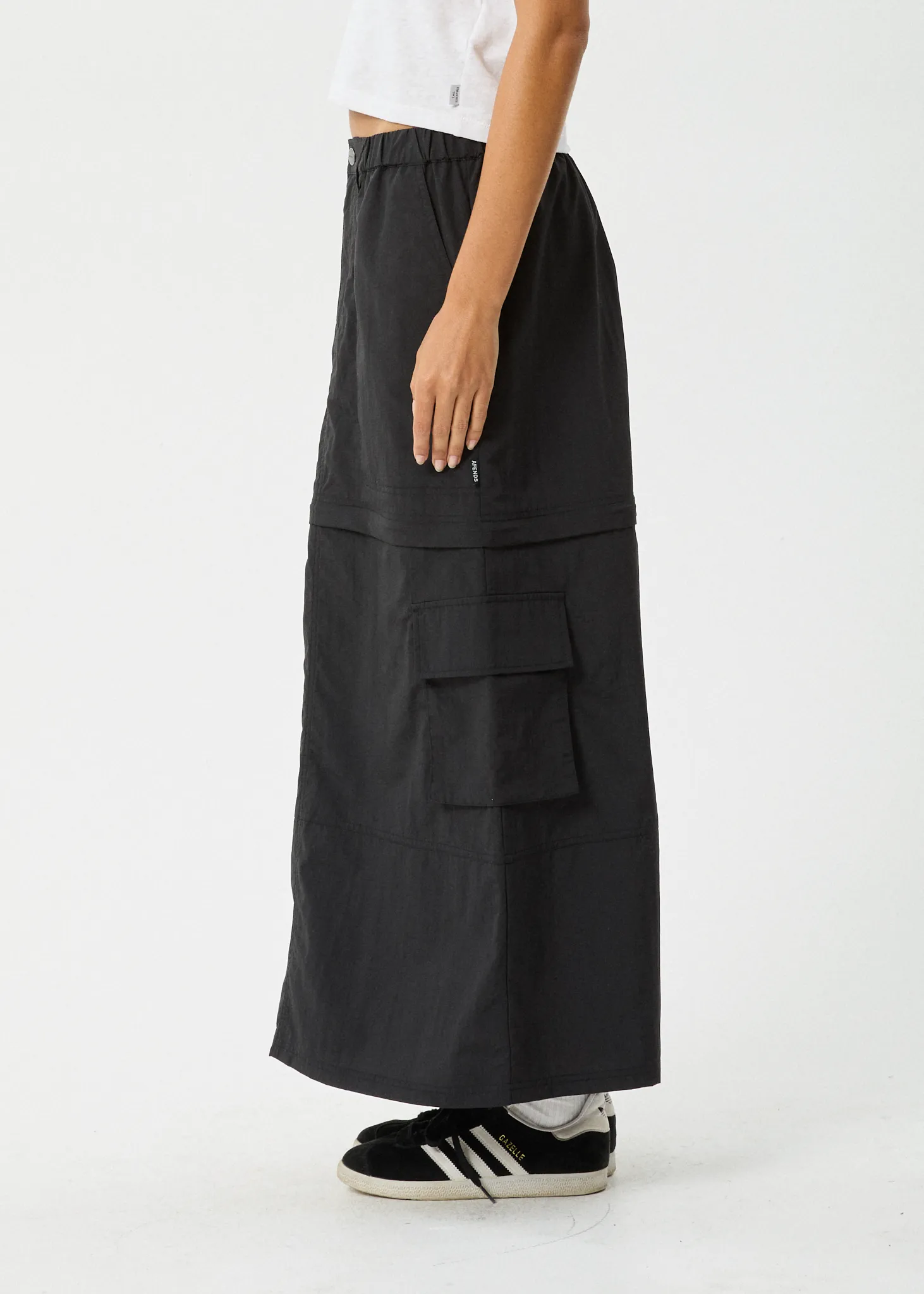 AFENDS Womens Instinct - Zip Off Maxi Skirt - Black