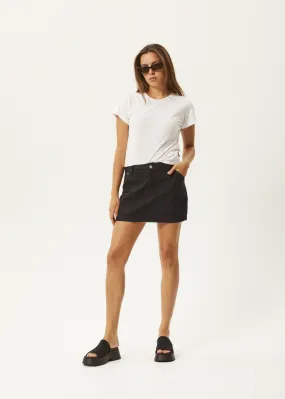 AFENDS Womens Lexi - Cargo Mini Skirt - Washed Black