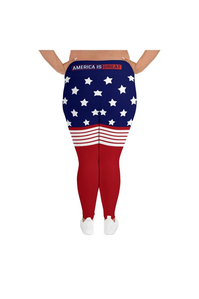 America is Great All-Over Print Plus Size Leggings