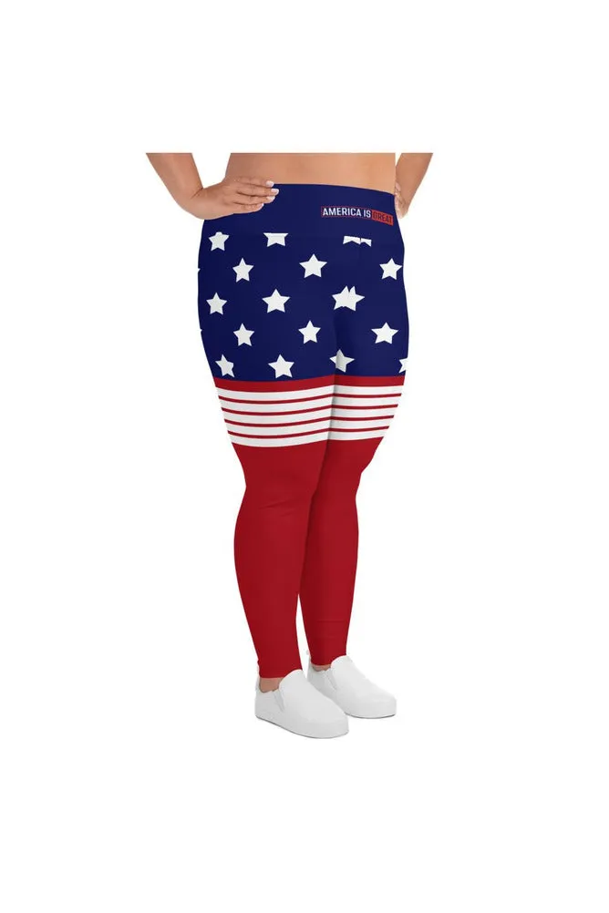 America is Great All-Over Print Plus Size Leggings