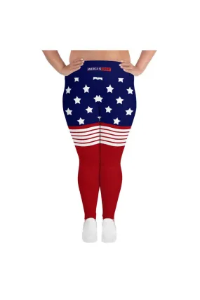 America is Great All-Over Print Plus Size Leggings