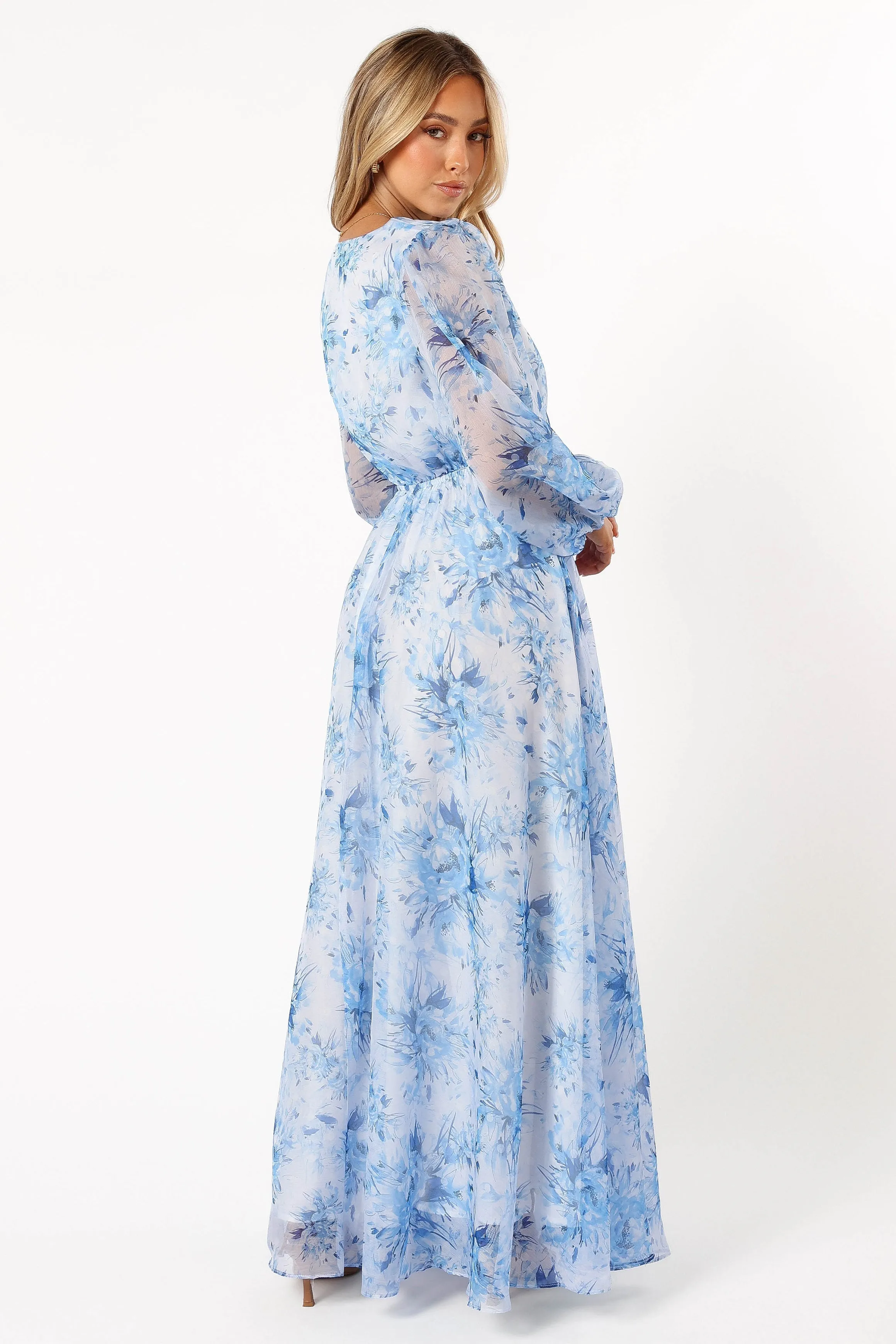 Anisa Maxi Dress - Blue Floral