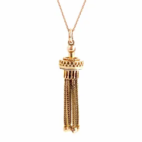 Antique Victorian 9ct Gold Tassel Necklace