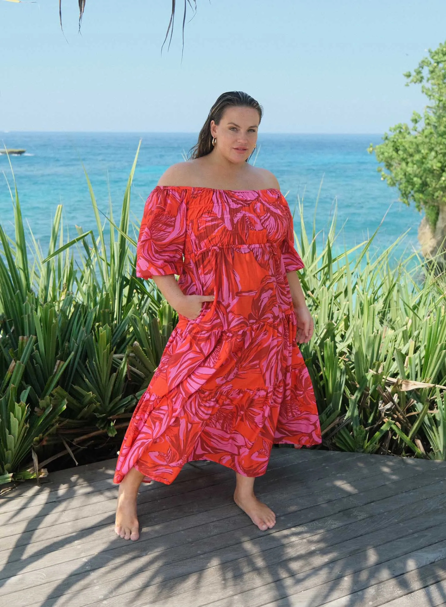 Artesands: Les Fauves Handel Long Maxi Dress Red