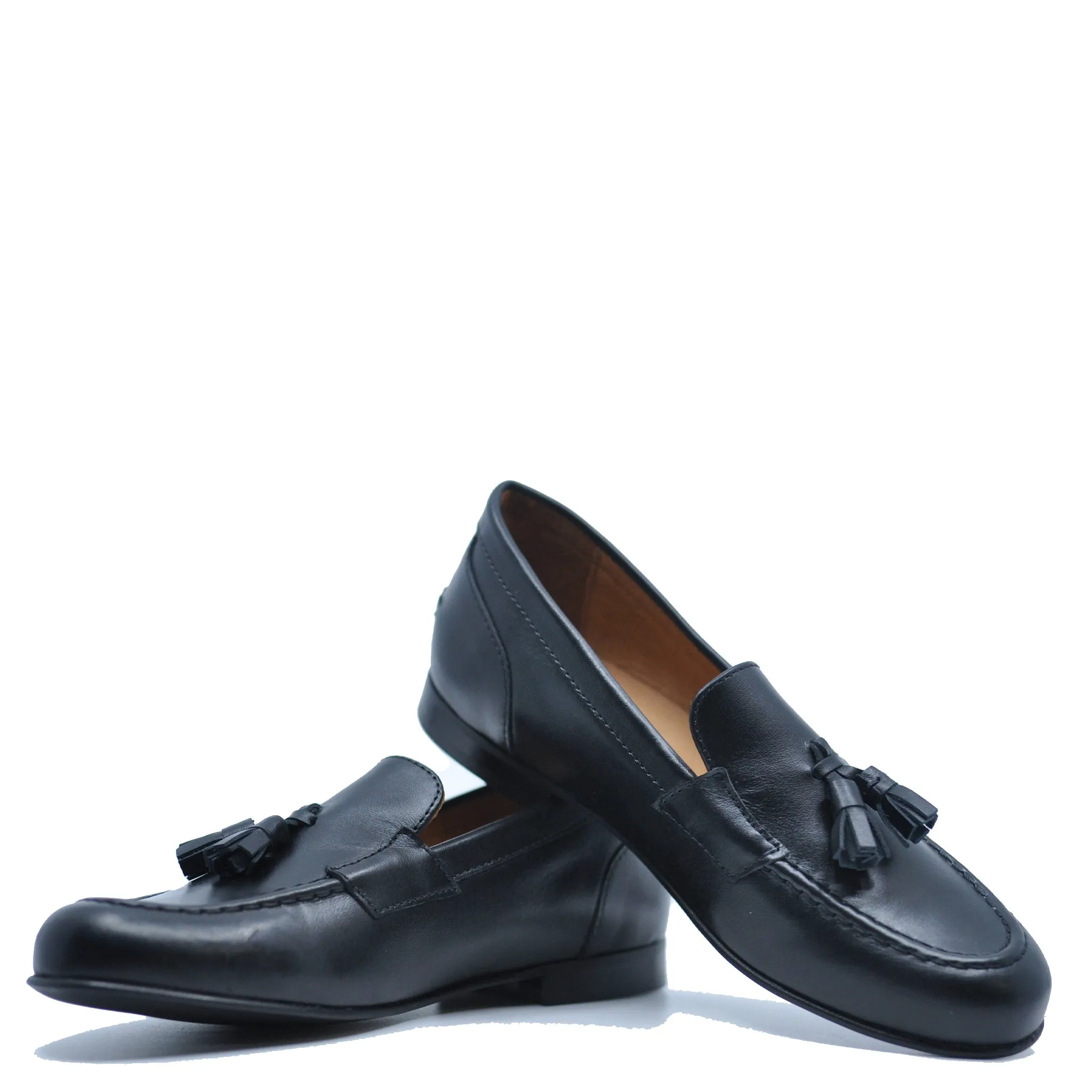 Atlanta Mocassin Black Tassel Dress Shoe