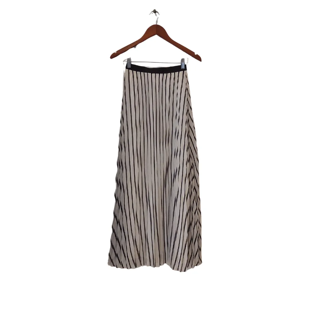 Atmosphere Black & White Striped Midi Skirt | Pre Loved |