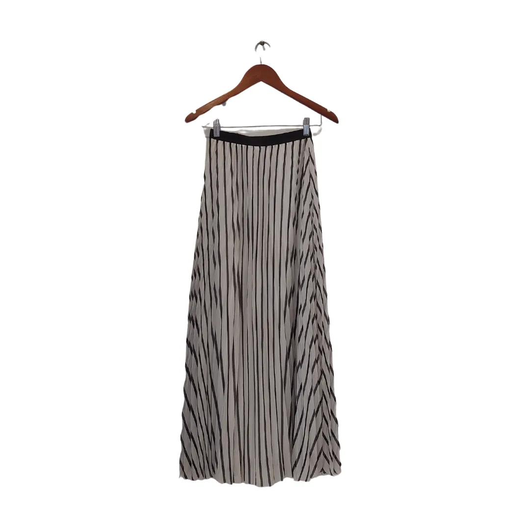 Atmosphere Black & White Striped Midi Skirt | Pre Loved |