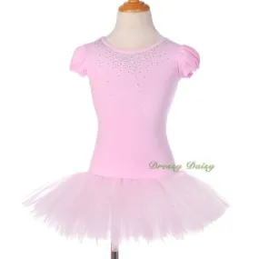 BA056 Girl Diamante Ballet Tutu Dance Fairy Costume Toddler Kid Size 3 4 5 6 7 8