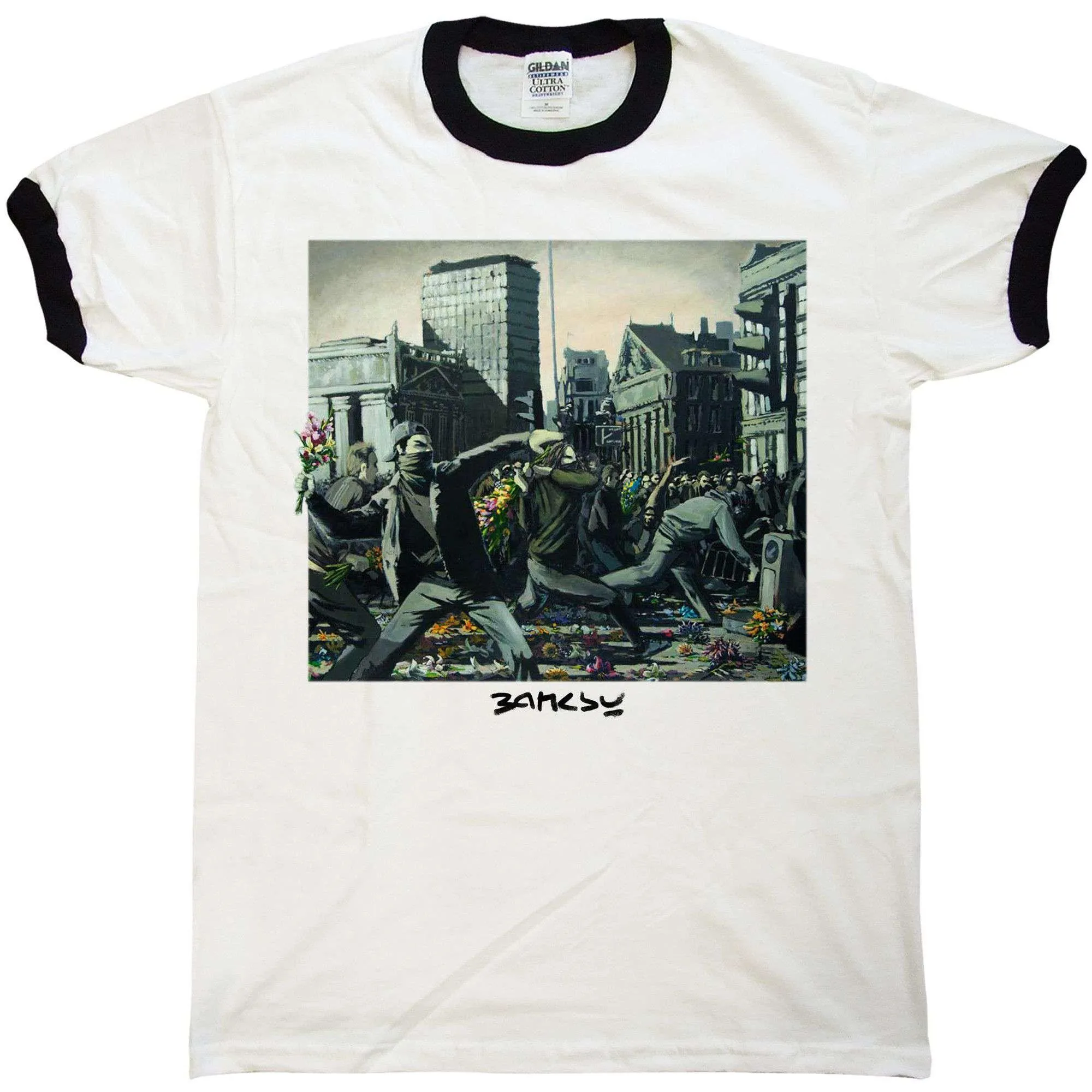 Banksy Riot Painting T-Shirt