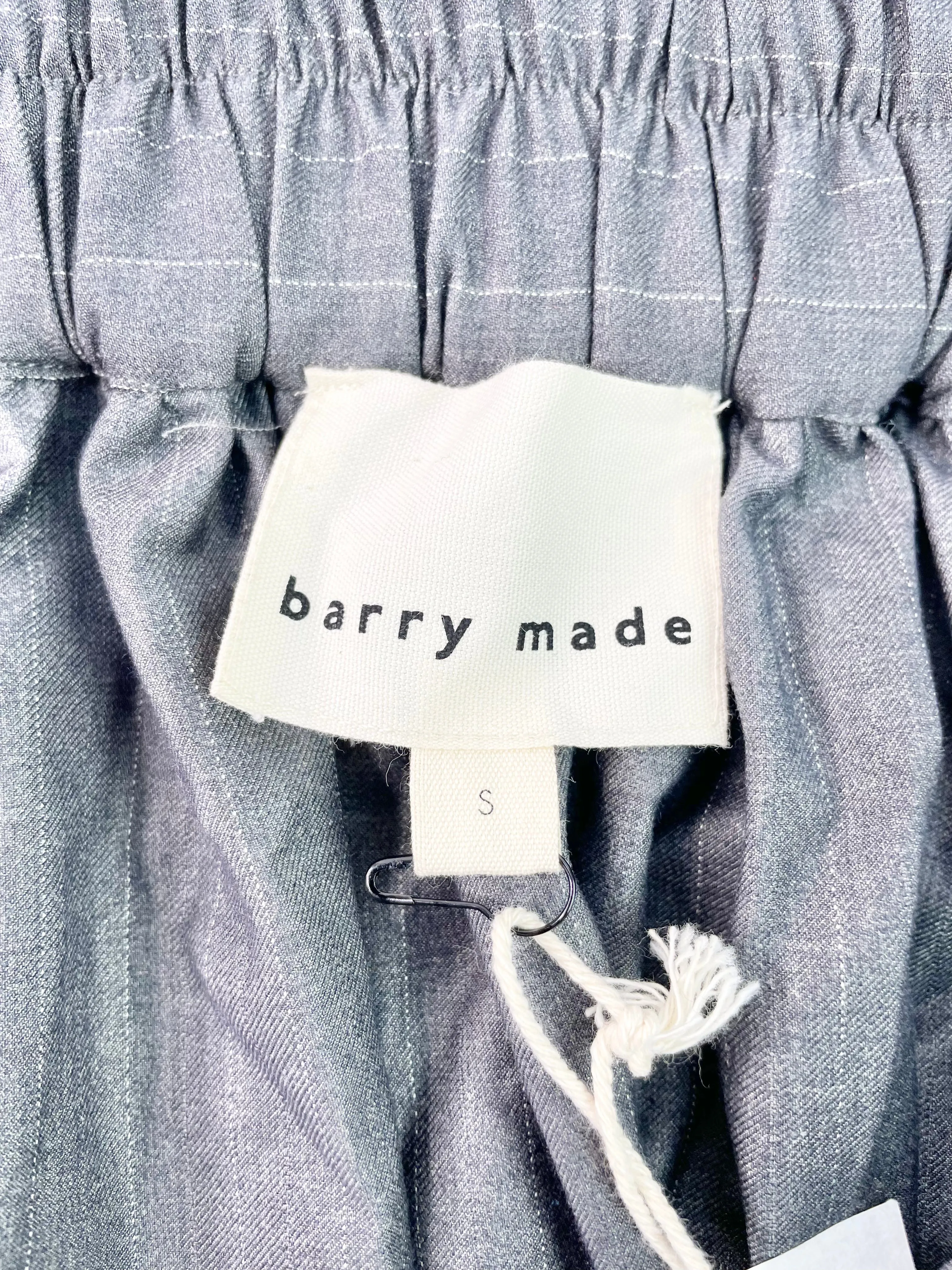 Barry Made 'Brunel' Grey Checked Maxi Skirt - S