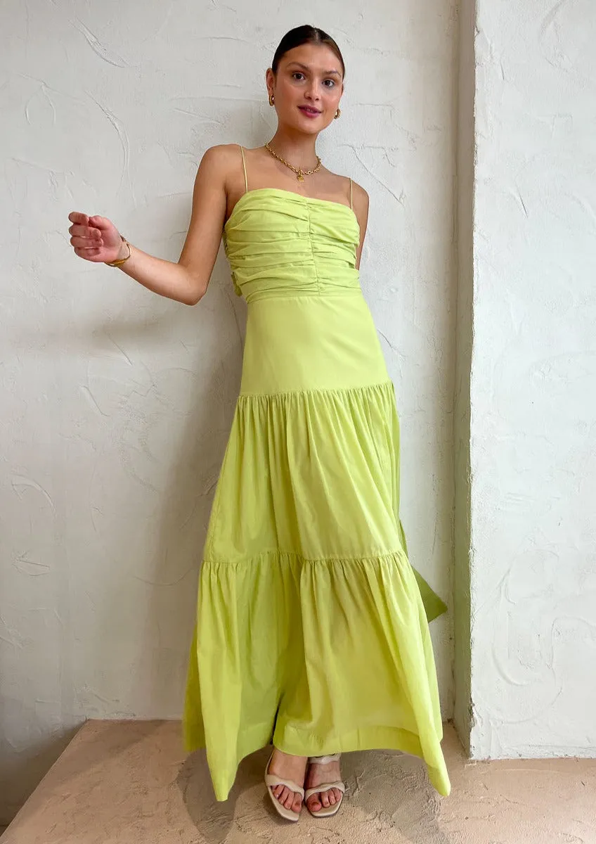 Bec and Bridge Solstice Drop Waist Maxi Dress in Lime