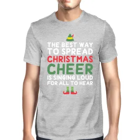 Best Way To Spread Christmas Cheer Grey Men's Shirt Holiday Gift