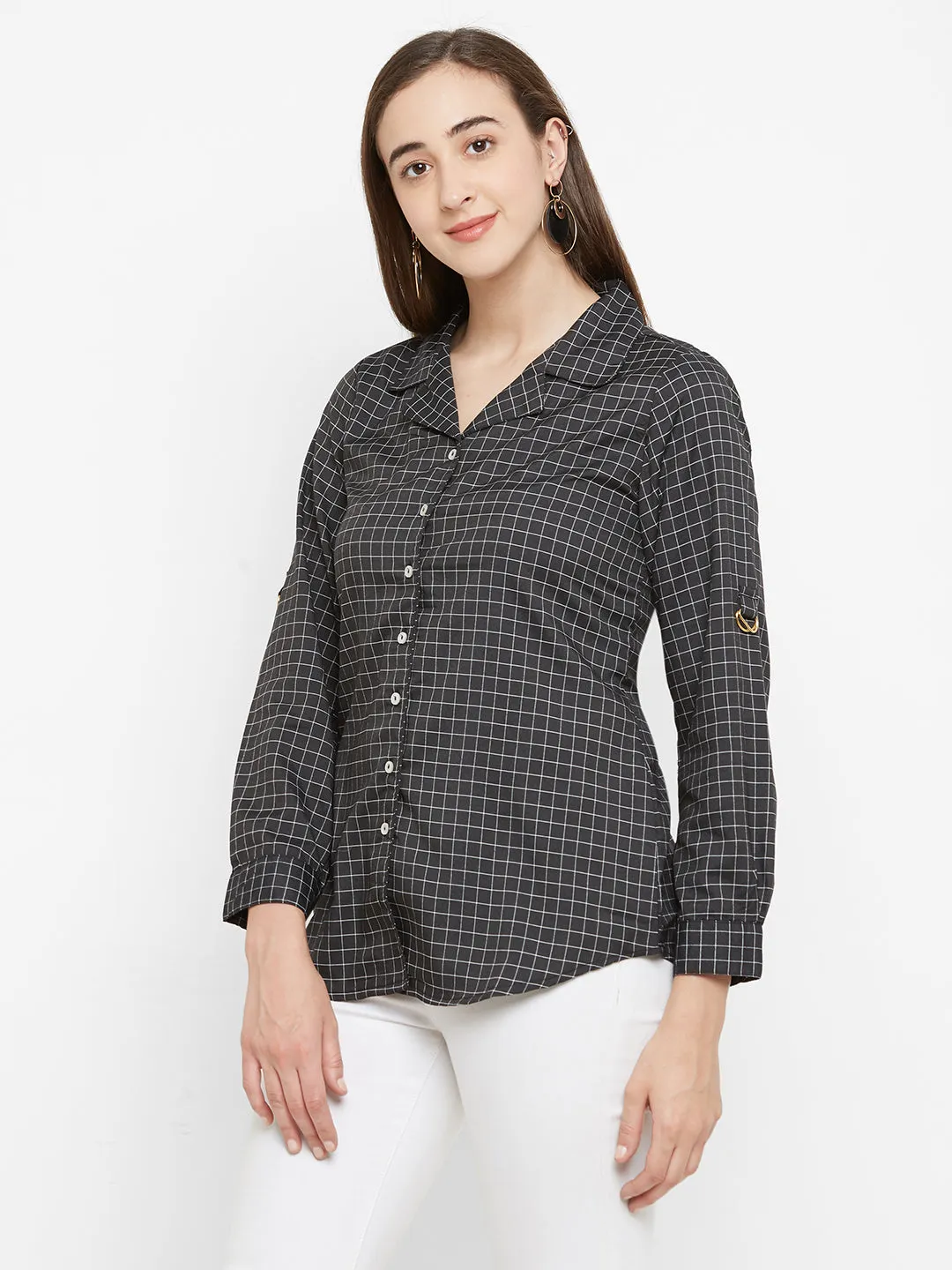 Black Checkered Shirt