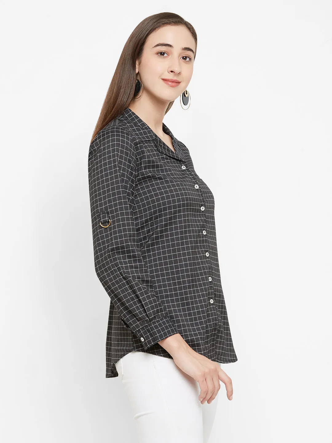 Black Checkered Shirt