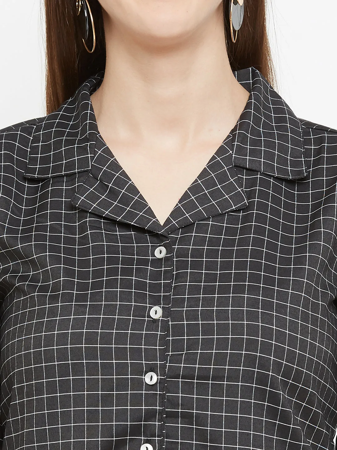 Black Checkered Shirt