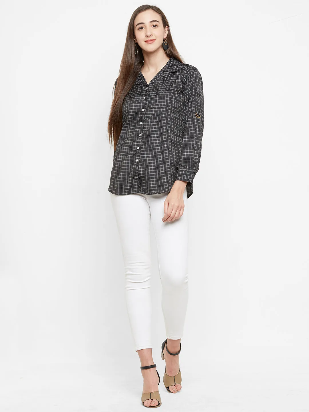 Black Checkered Shirt