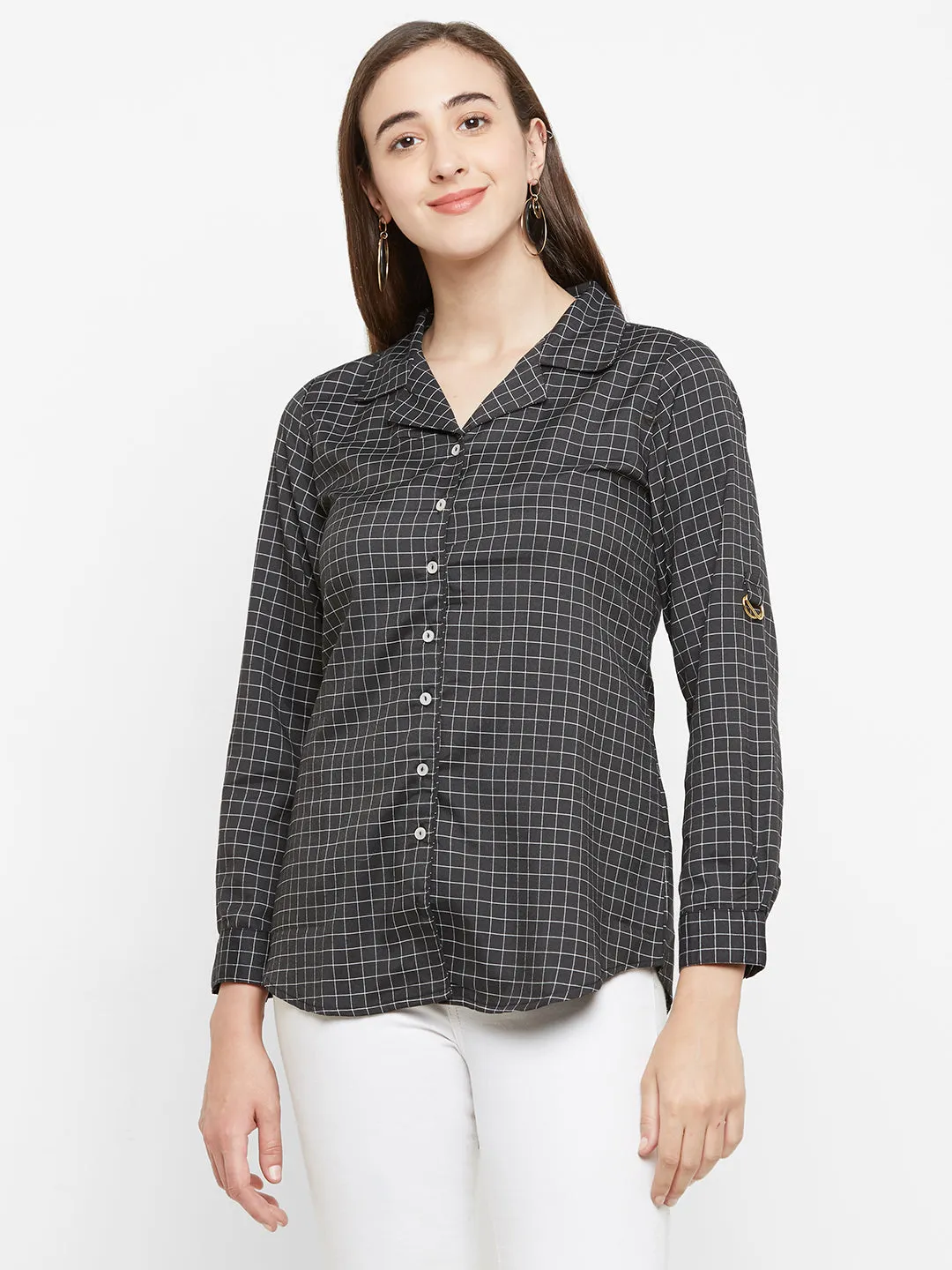 Black Checkered Shirt