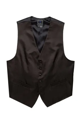 Black Silk Satin Tuxedo Vest