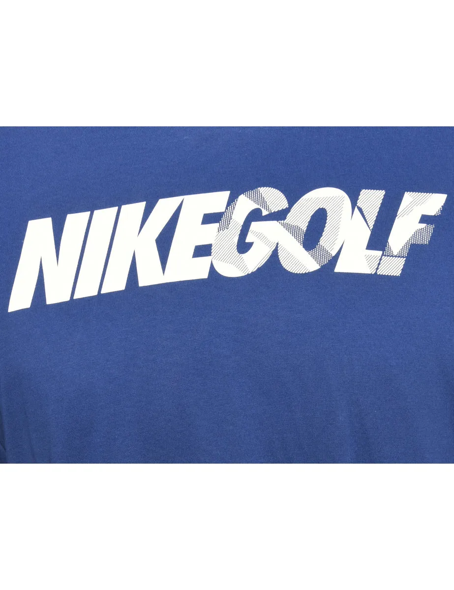 Blue Nike Golf Printed T-shirt - M