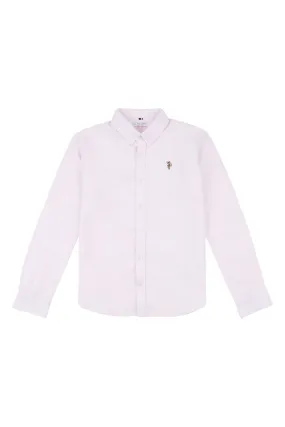 Boys Lifestyle Peached Oxford Shirt in Orchid Pink