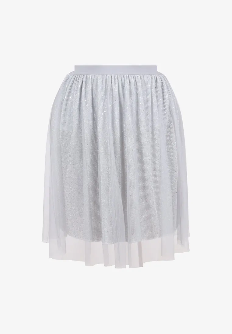 Bradshaw Bling Bling Midi Tutu Skirt - Light Grey