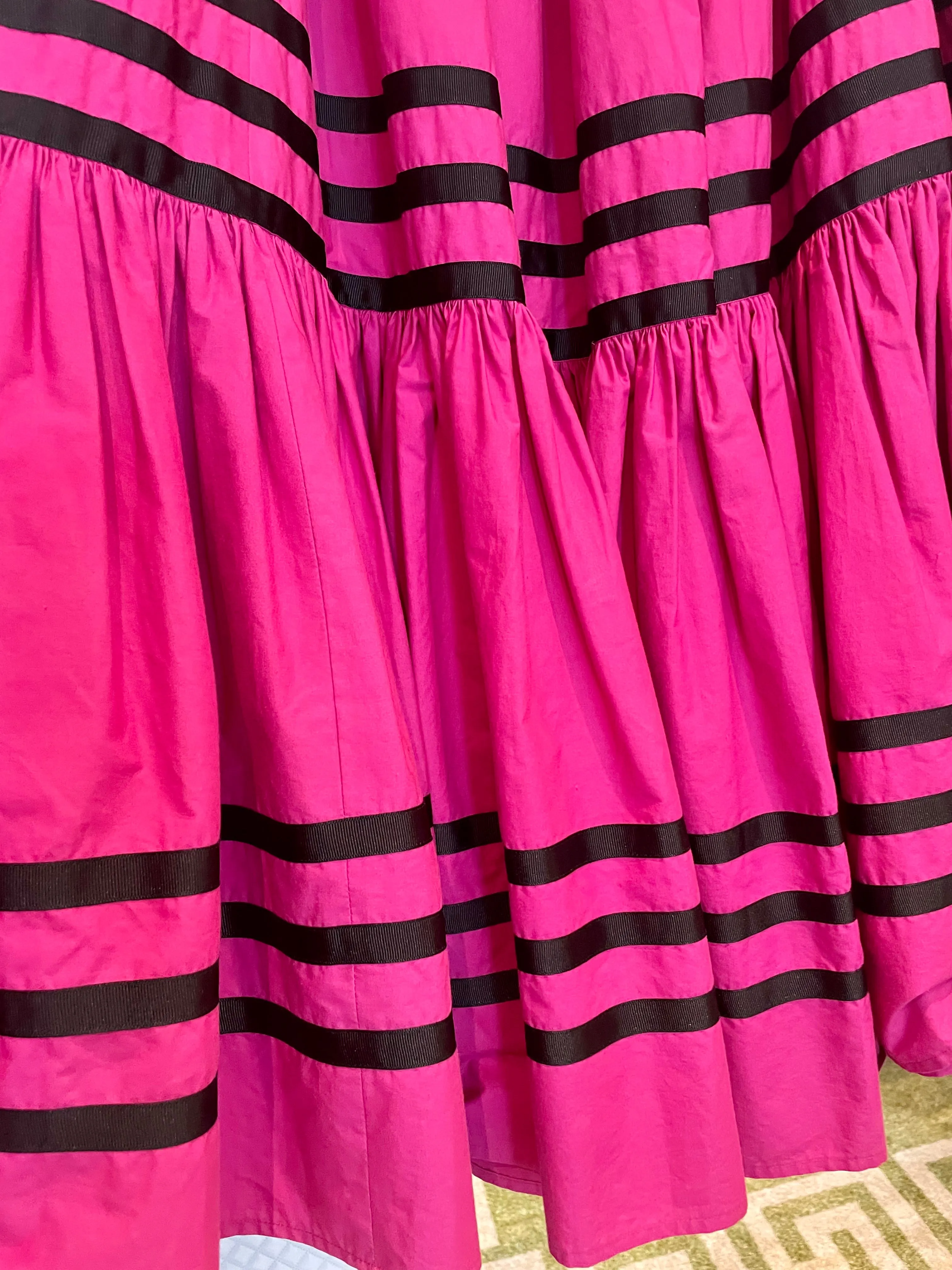 Bright Pink Ribbon Skirt by Adrienne Vittadini