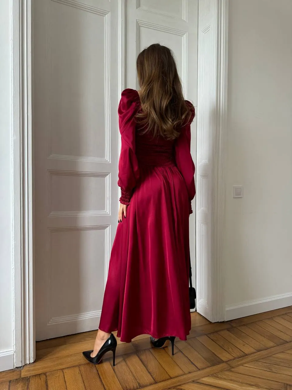 Burgundy maxi dress “Celeste”