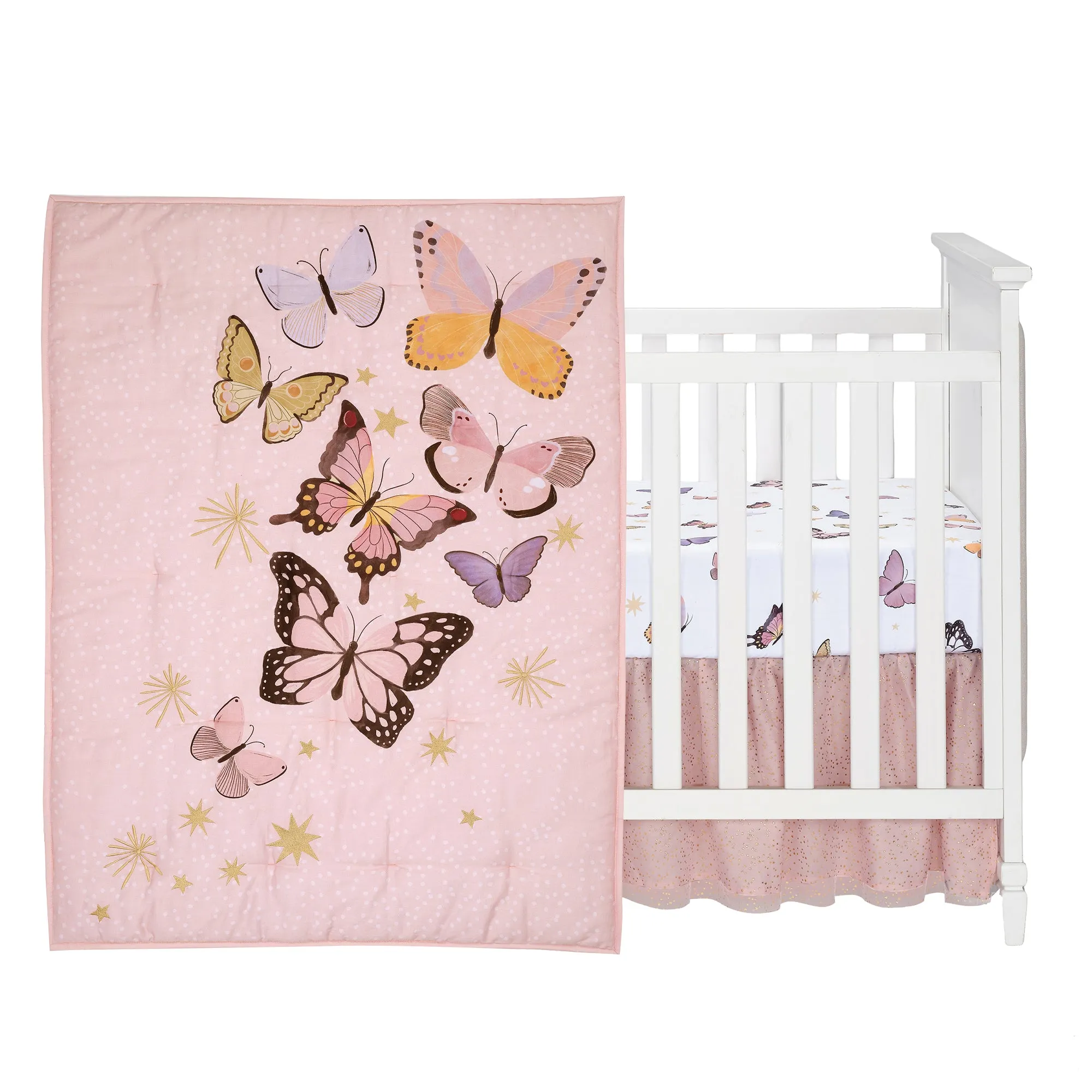 Butterfly Dreams 3-Piece Crib Bedding Set