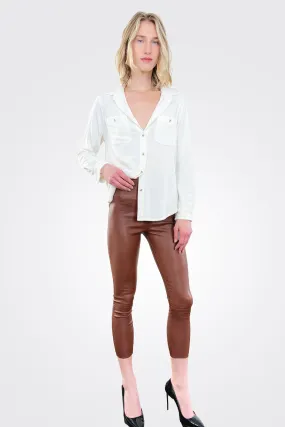 Capri Leather Legging - Whiskey