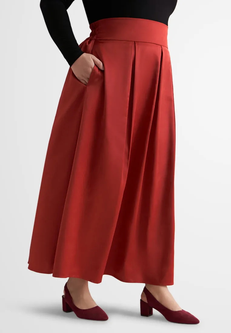 Carlita Elegant Party Satin Skirt