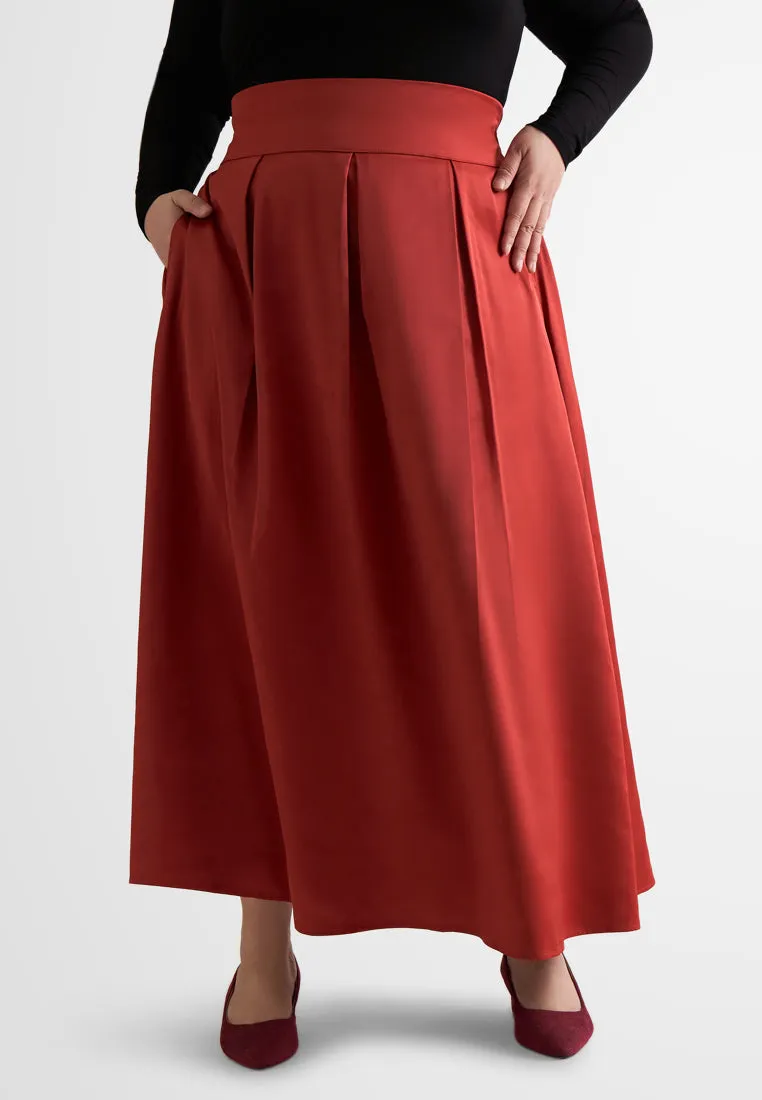 Carlita Elegant Party Satin Skirt