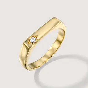 Charlotte Gold Ring White Diamond