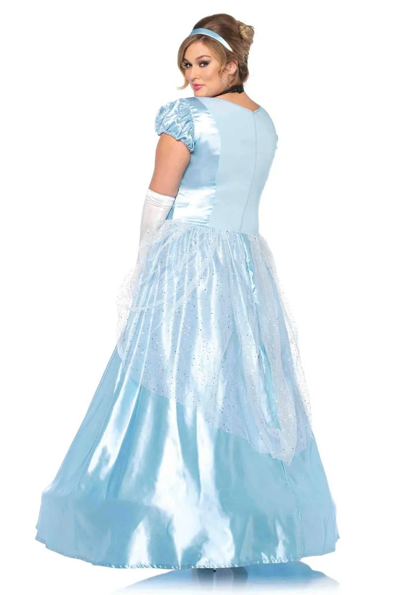 Classic Blue Princess Womens Deluxe Plus Size Costume