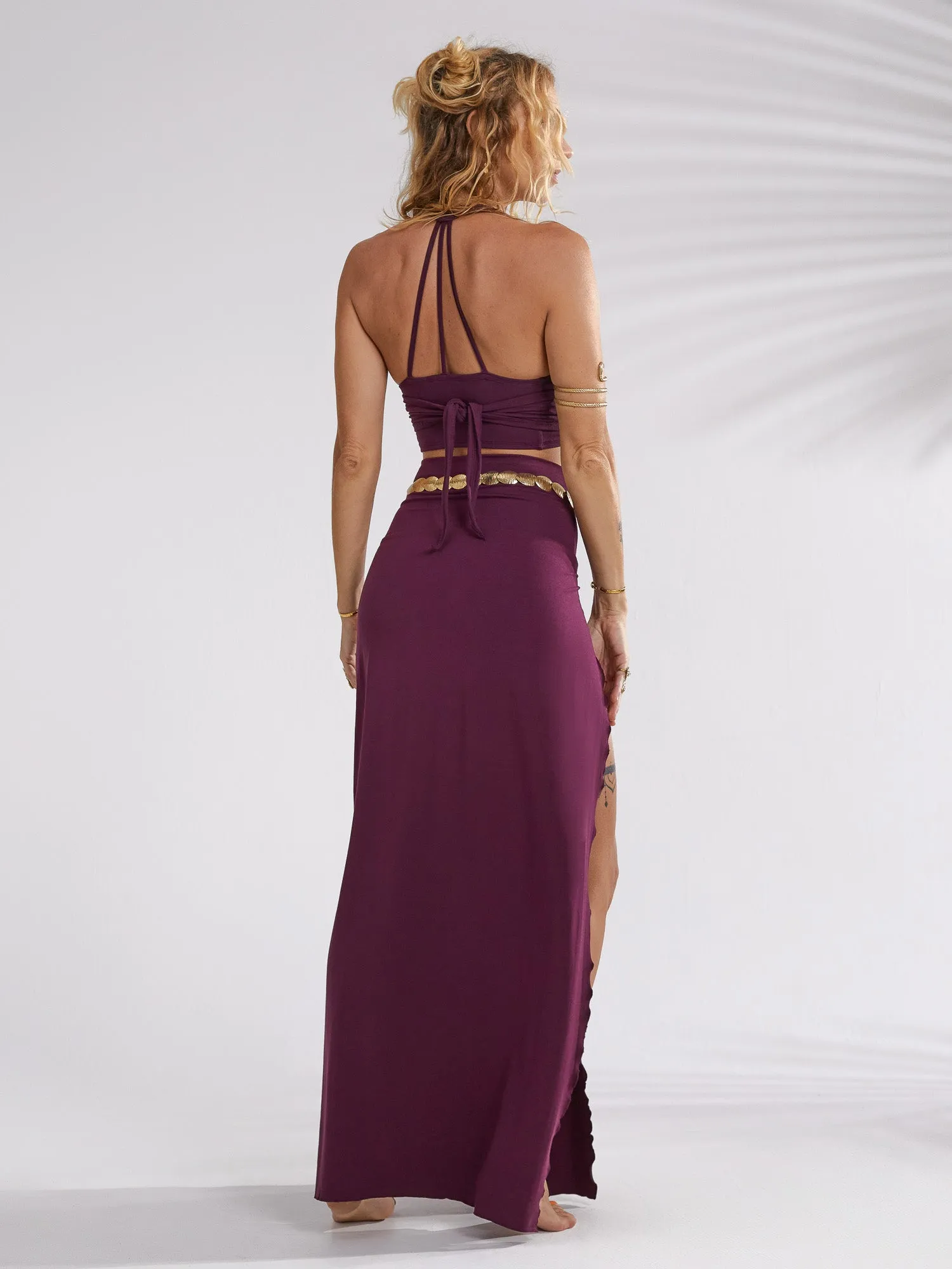 Cleopatra Slit Skirt - Amethyst Purple