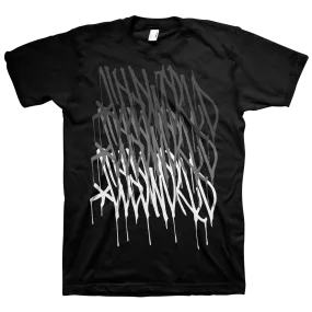 Cold World "Logo Repeat: Greyscale" Black T-Shirt