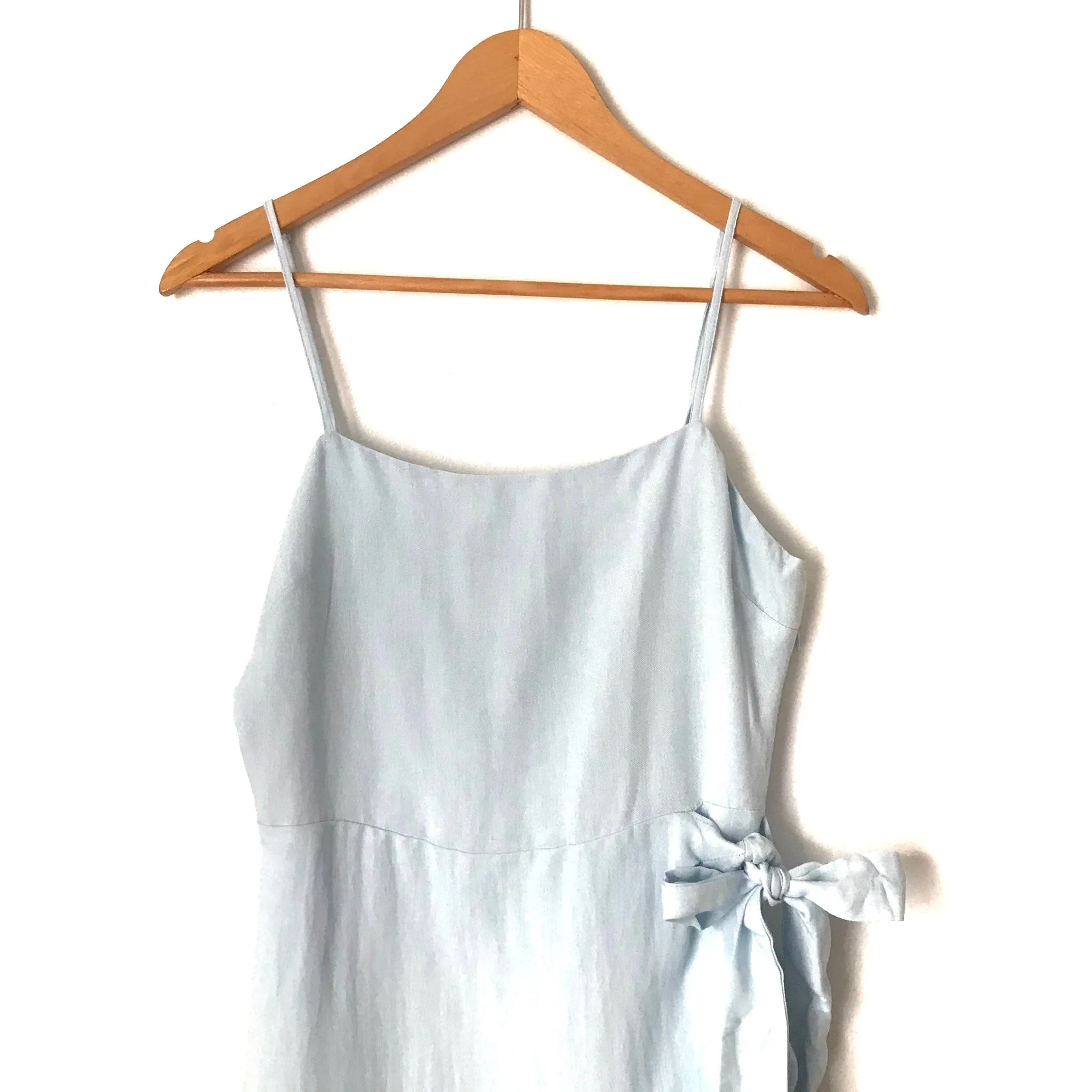 Cotton Candy Light Blue Faux Wrap Dress- Size S