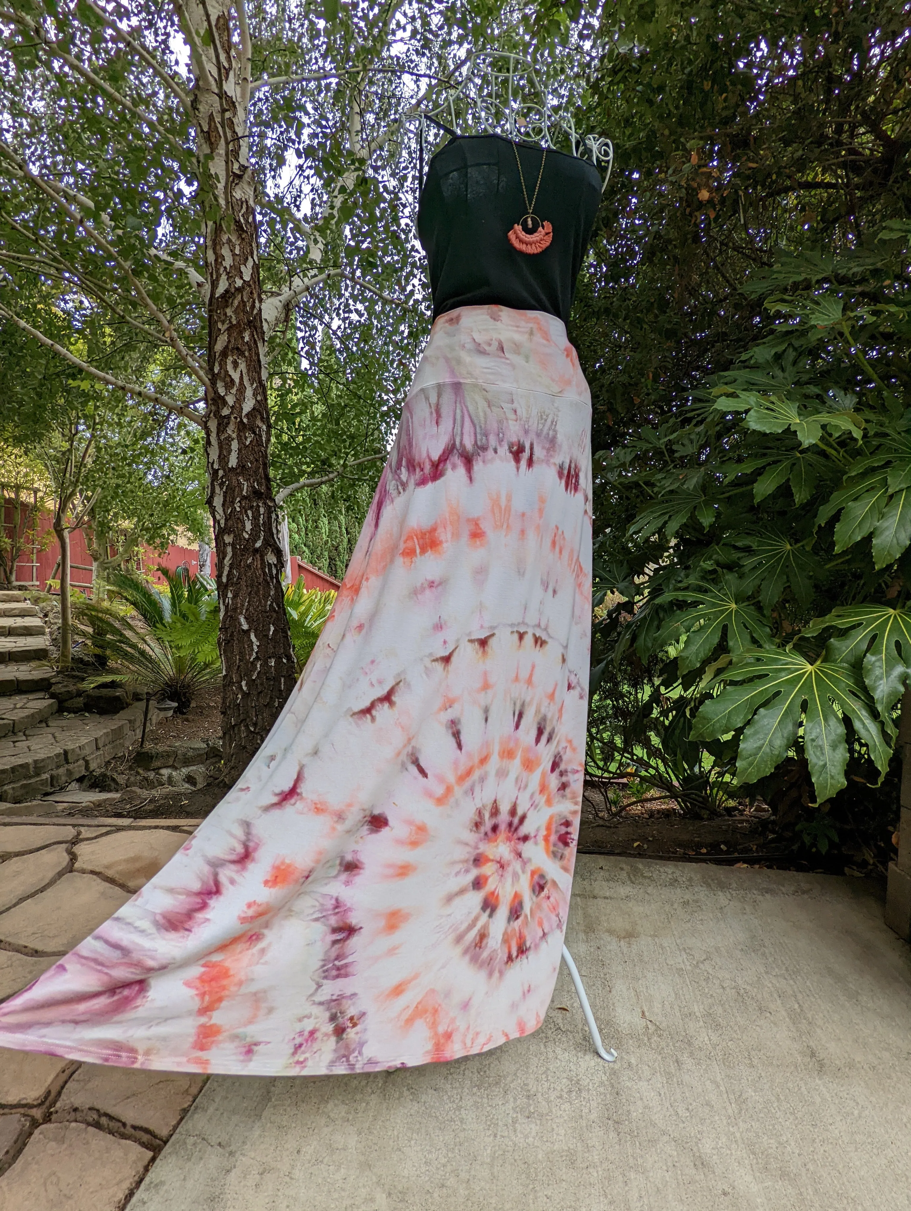 Custom Spiral Maxi Skirt and Geode Overall Shorts & Colander Spiral Tank Top  for Meaghan