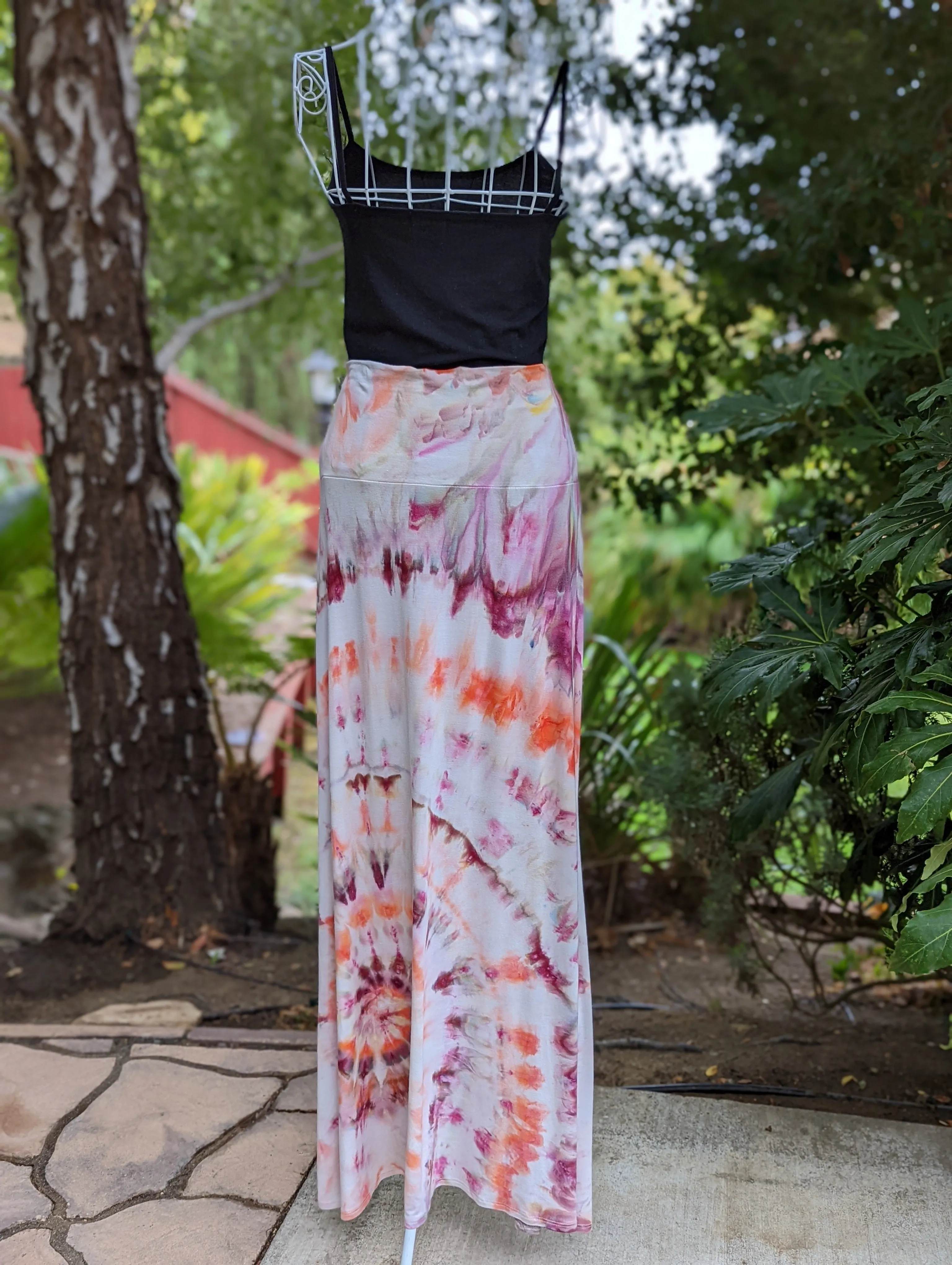 Custom Spiral Maxi Skirt and Geode Overall Shorts & Colander Spiral Tank Top  for Meaghan