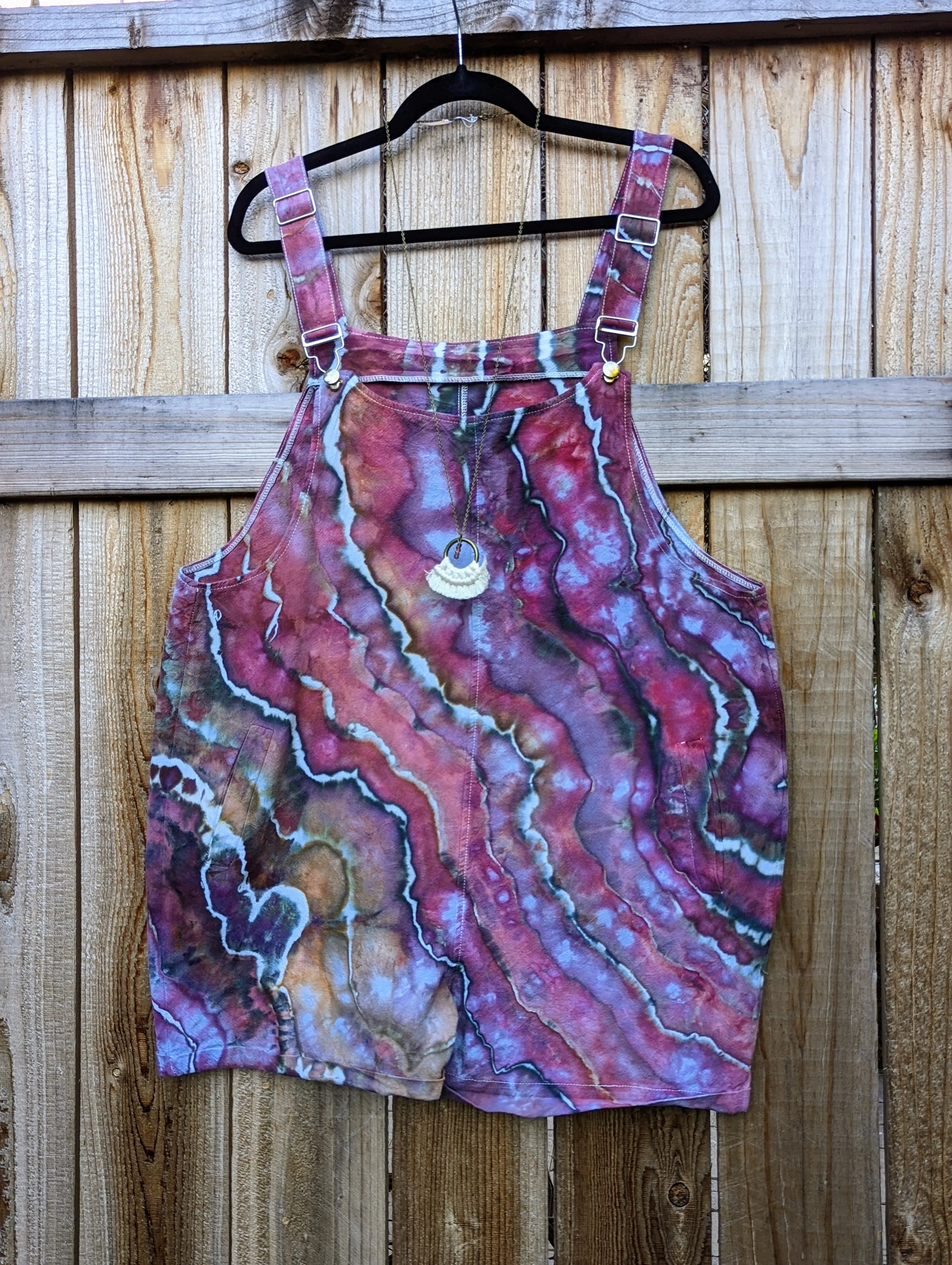 Custom Spiral Maxi Skirt and Geode Overall Shorts & Colander Spiral Tank Top  for Meaghan