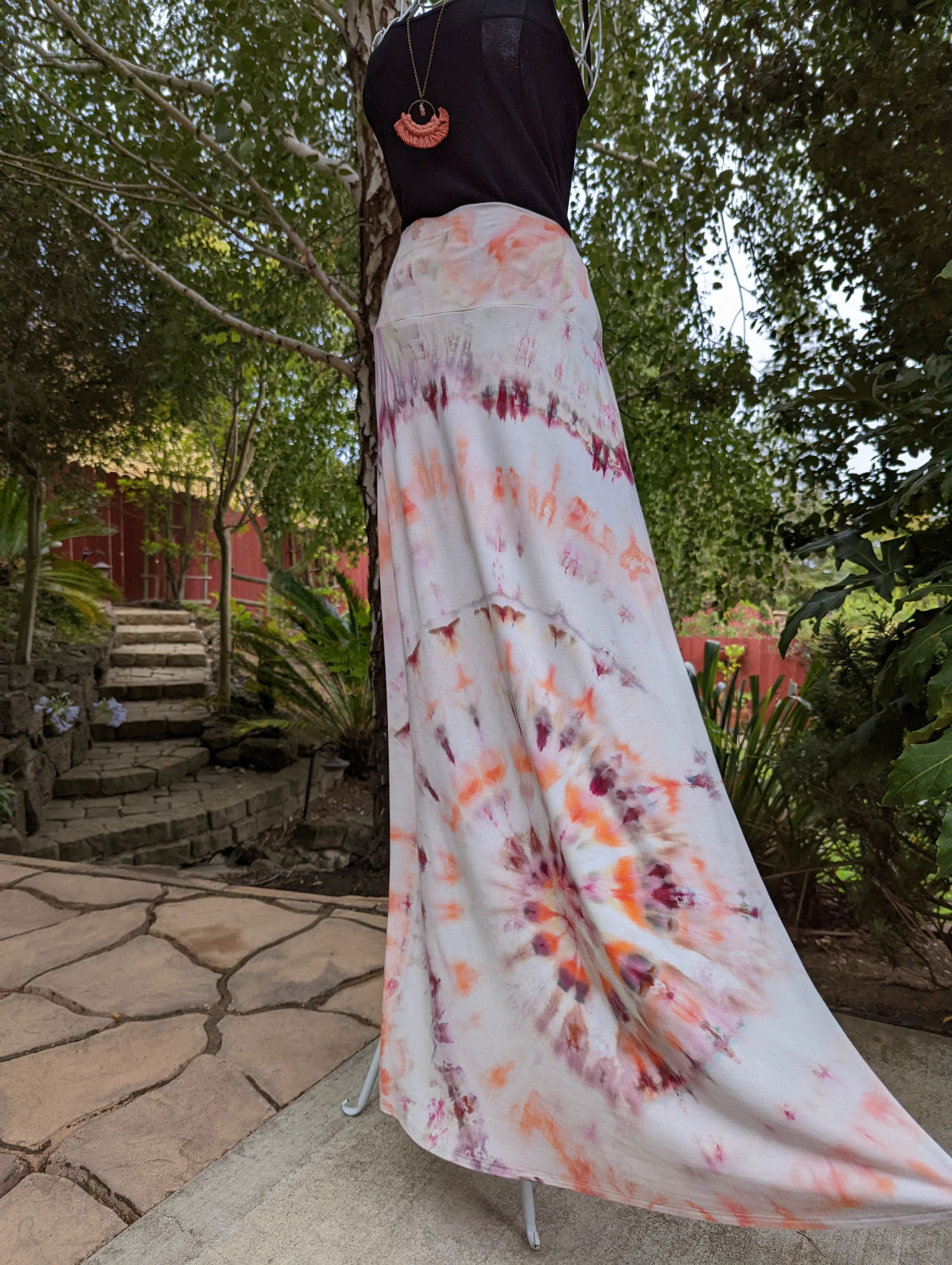 Custom Spiral Maxi Skirt and Geode Overall Shorts & Colander Spiral Tank Top  for Meaghan