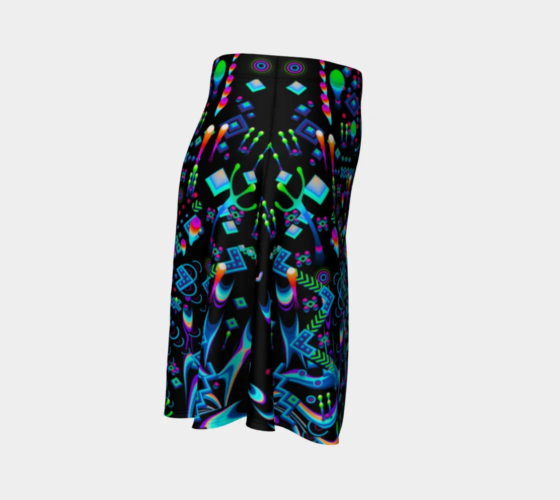 Cyan Mystic Move Flare Skirt | TAS Visuals