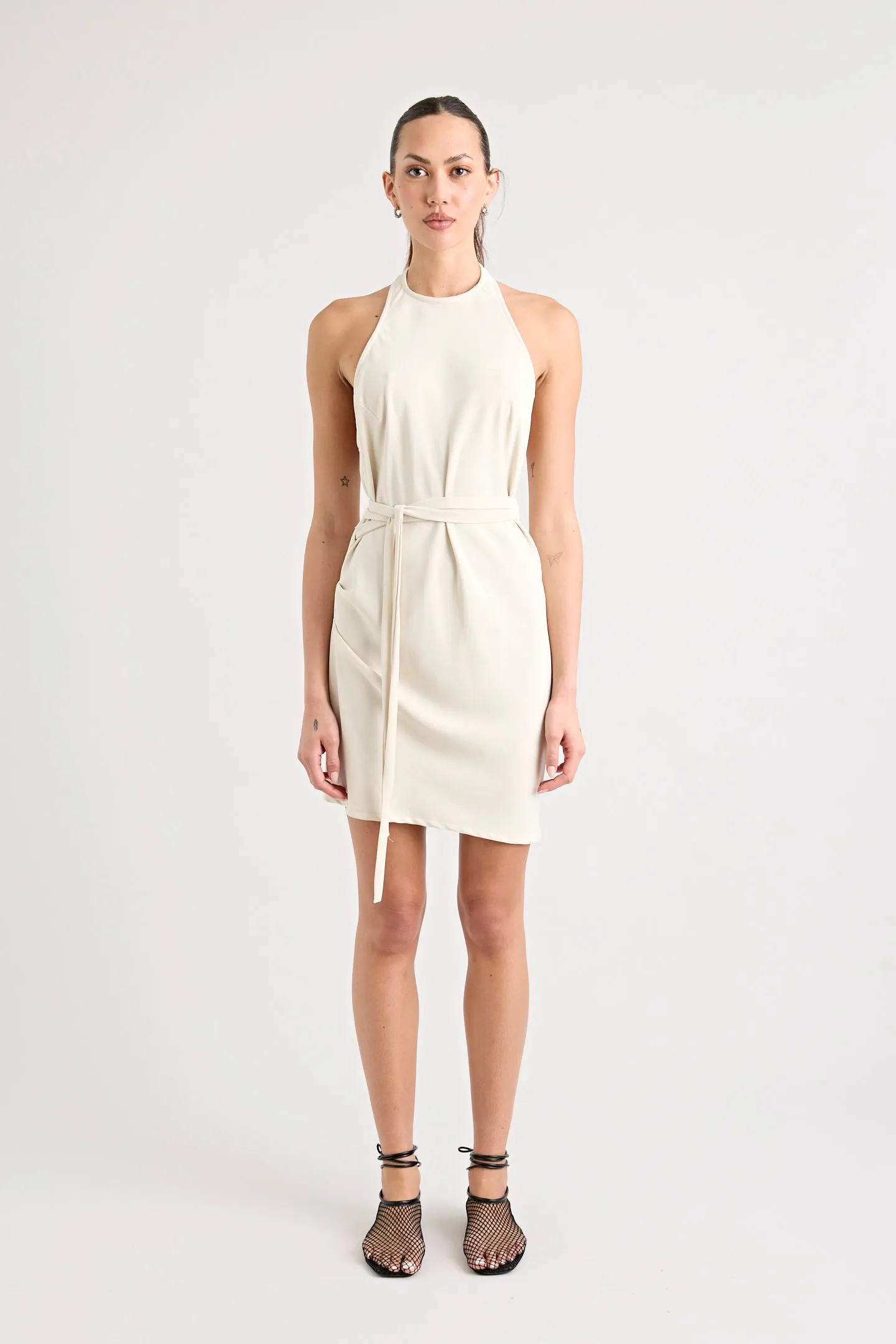 CYRIL WRAP DRESS | SAND