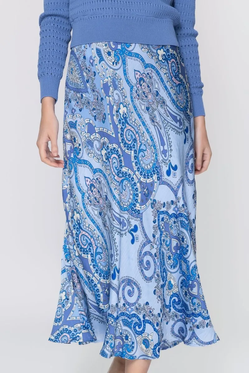 DAKOTA SKIRT (BLUE/PATTERN)