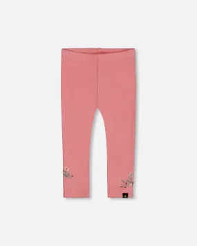 Deux Par Deux Brushed Rib Leggings - Rosette Light Pink