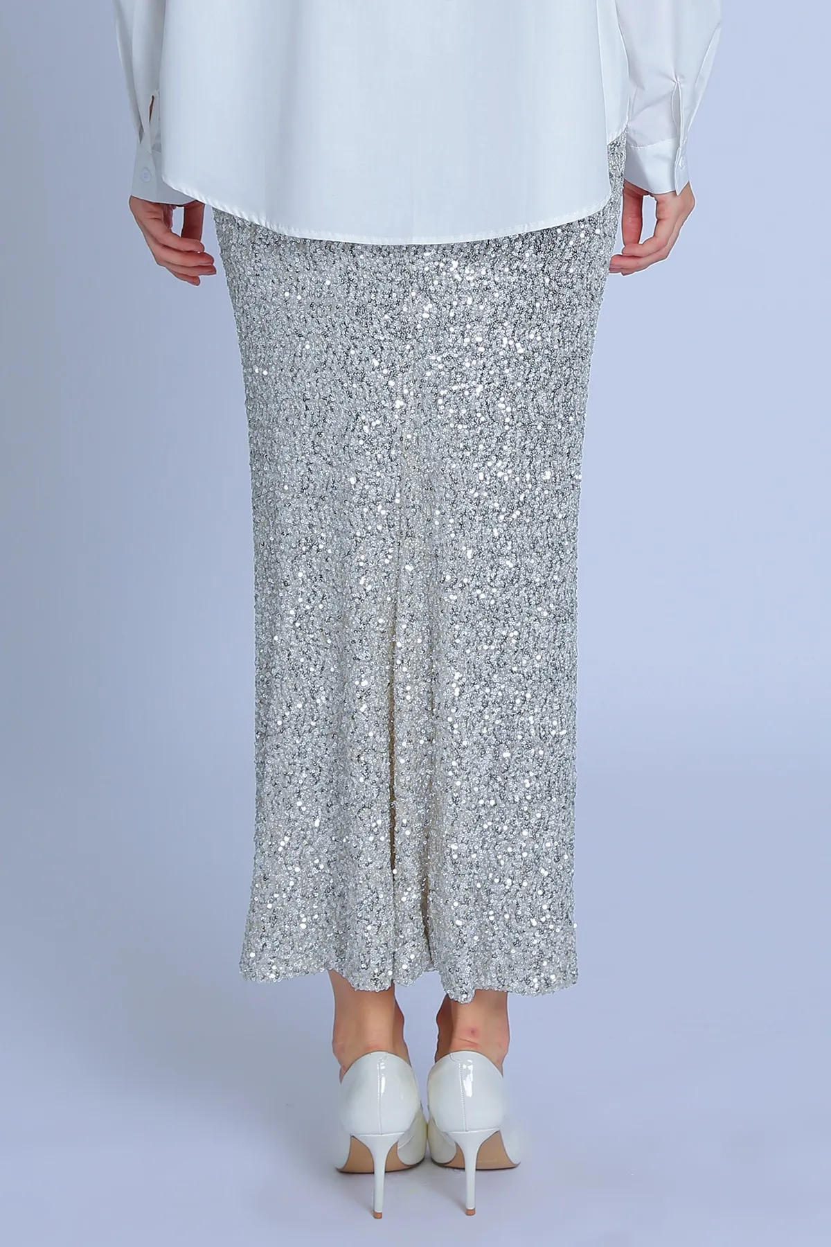 Disco Night Sequin Pencil Skirt