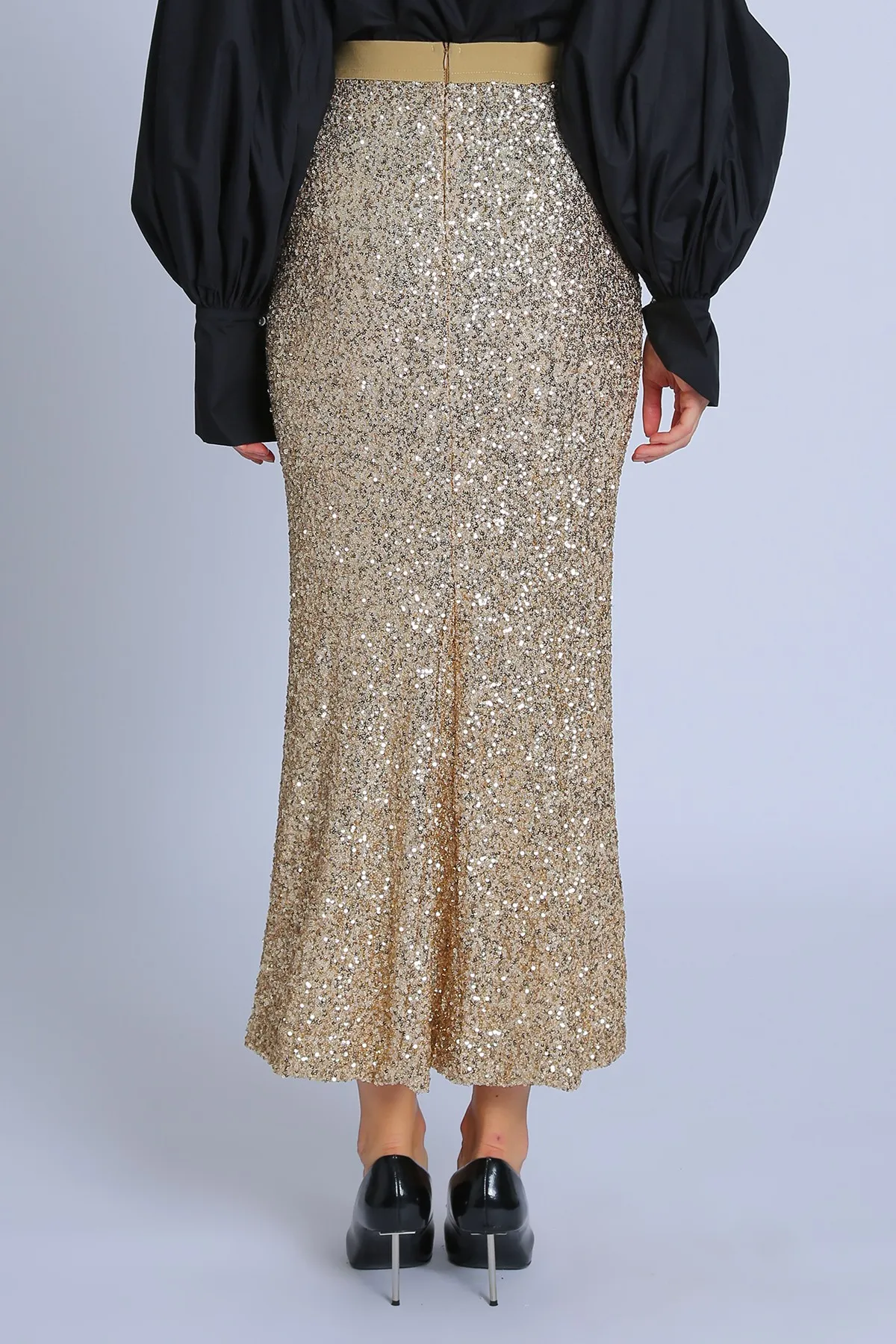 Disco Night Sequin Pencil Skirt